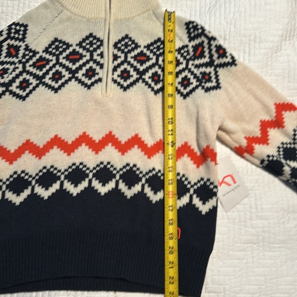 Kari Trad Agnes Knit half-zip wool-blend women's pullover size Large - Picture 11 of 13